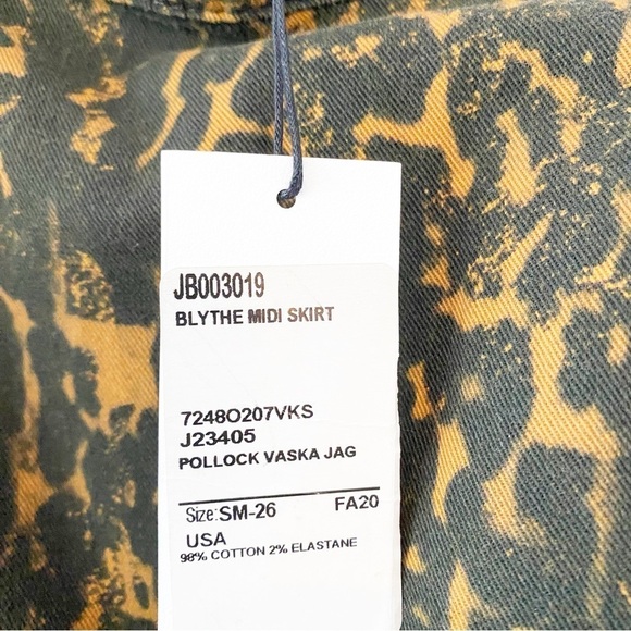 J BRAND Blythe Animal Print High Waist Midi Skirt - Picture 5 of 8